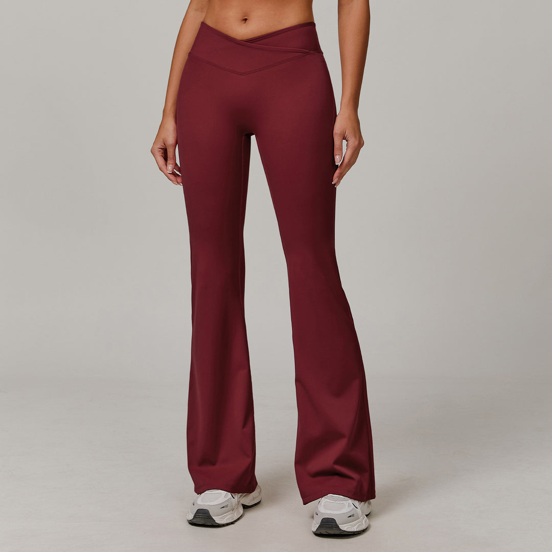 High Waist Running Sports And Leisure Skinny Versatile Bell-bottom Pants Women - Onouthati