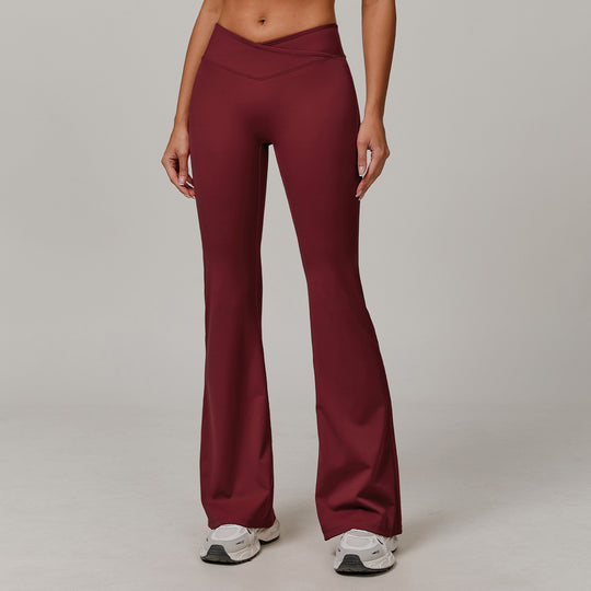 High Waist Running Sports And Leisure Skinny Versatile Bell-bottom Pants Women - Onouthati