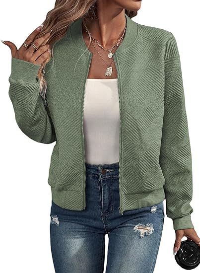 Zipper Pocket Comfort And Casual Women's Long Sleeve Jacket - Onouthati