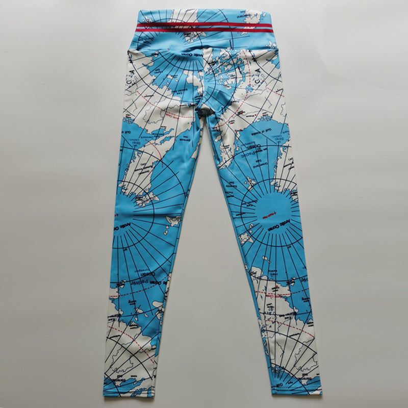 Women's 3D Digital Printing Casual Arm-lifting Leggings Yoga Pants - Onouthati