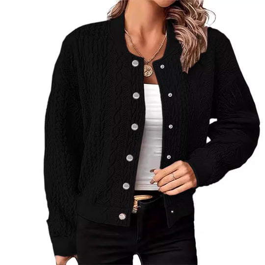 Women's Cardigan Fashion Button Coat Jacket - Onouthati