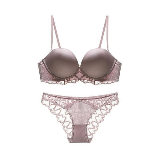 Thin Soft Steel Ring Bra Lace Underwear For Women - Onouthati