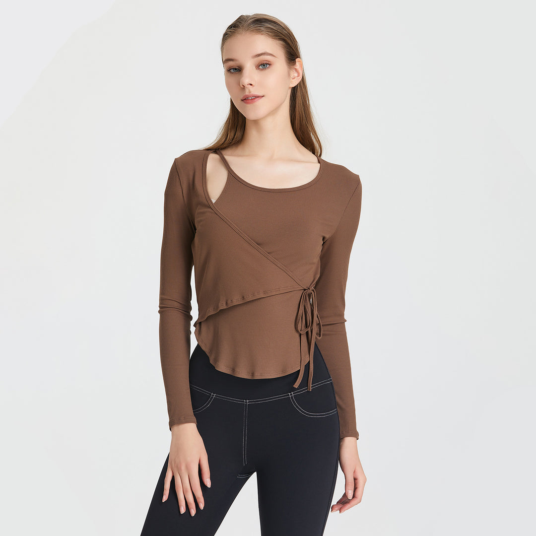 Loose Lace Breathable Sports Blouse For Women - Onouthati