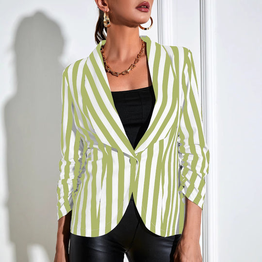 Cropped Pleated Sleeves Casual Small Suit Slim Fit Fashion - Onouthati