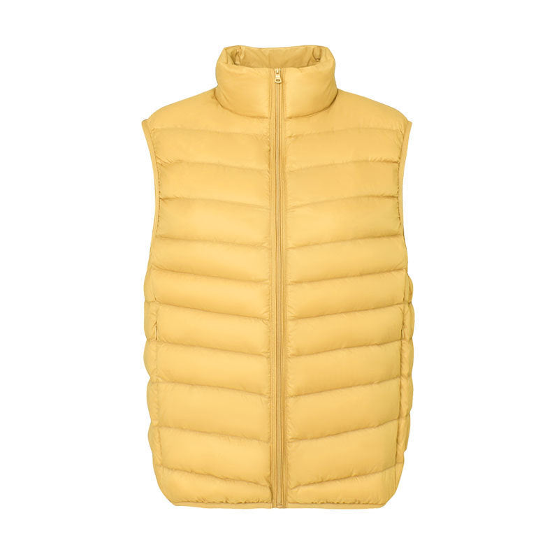 Stand Collar Outer Wear Slimming Plus Size Down Vest Vest - Onouthati