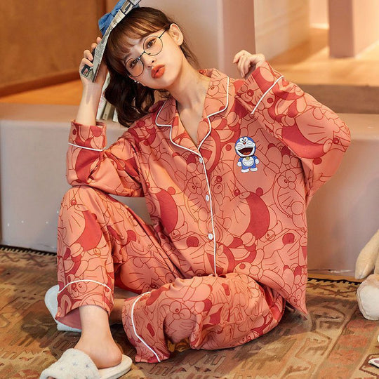 Women Autumn And Winter Cartoon Pajamas - Onouthati