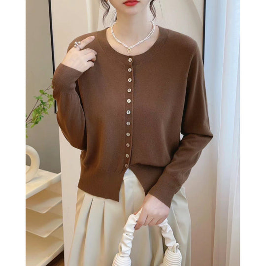 Autumn Classic Style Knitted Sweater Small Cardigan Women - Onouthati