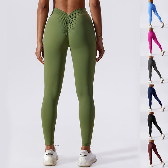 Slim Yoga Fitness Pants Breathable Quick-drying Leggings Peach Hip Lifting Trousers For Women Clothing - Onouthati