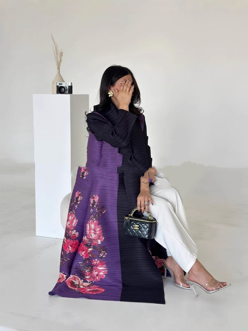 Printed Shawl Cardigan Ethnic Style Wear - Onouthati