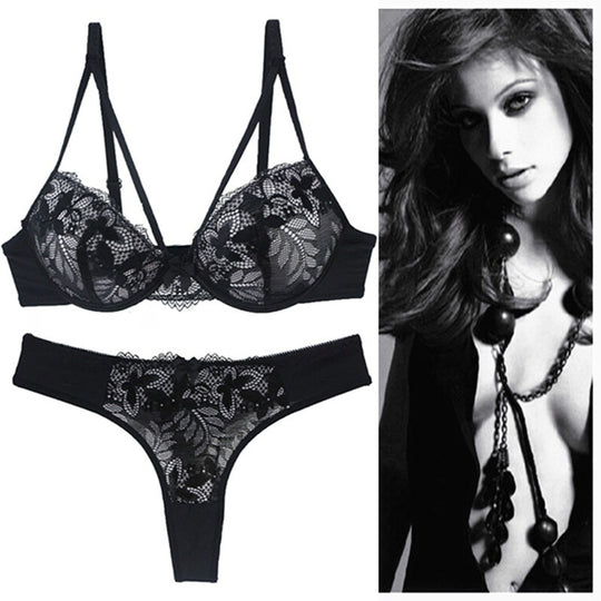 Push Up Underwear For Women Lace Bra Set - Onouthati