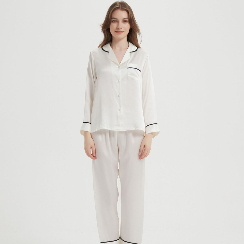Pajamas Two-piece Homewear Long Sleeve Silk Women - Onouthati