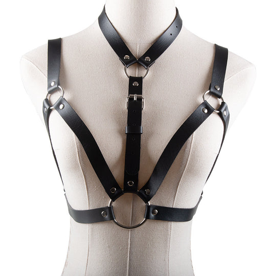 European And American Punk Style PU Bondage Corset - Onouthati
