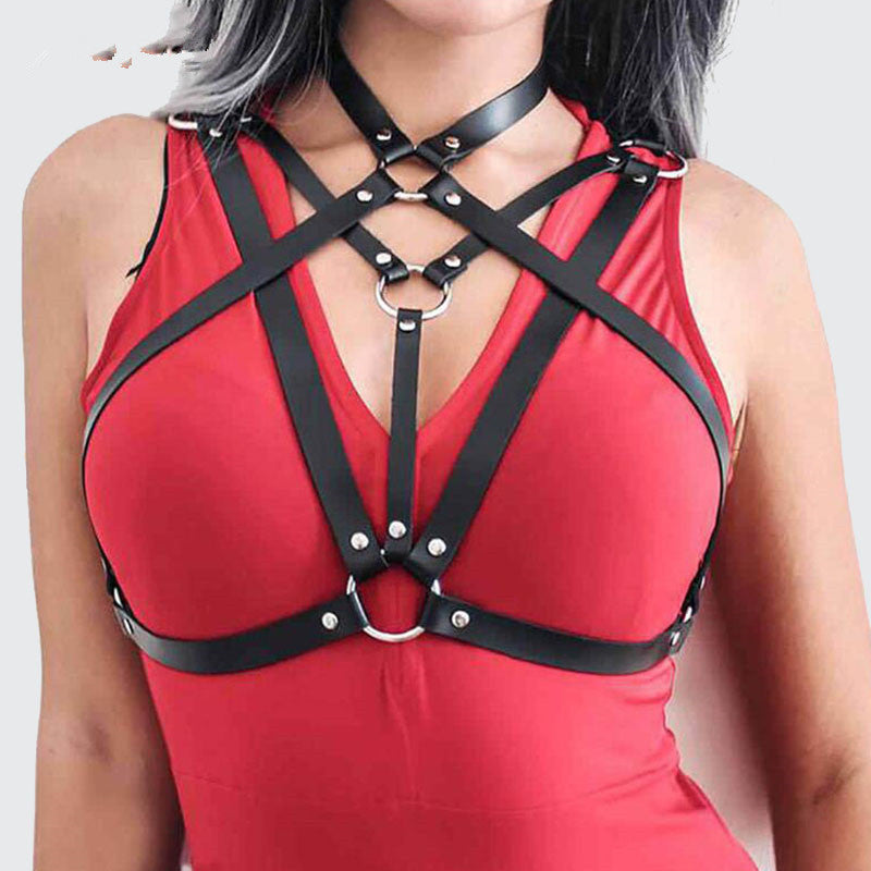 European And American Punk Style PU Bondage Corset - Onouthati