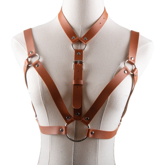 European And American Punk Style PU Bondage Corset - Onouthati