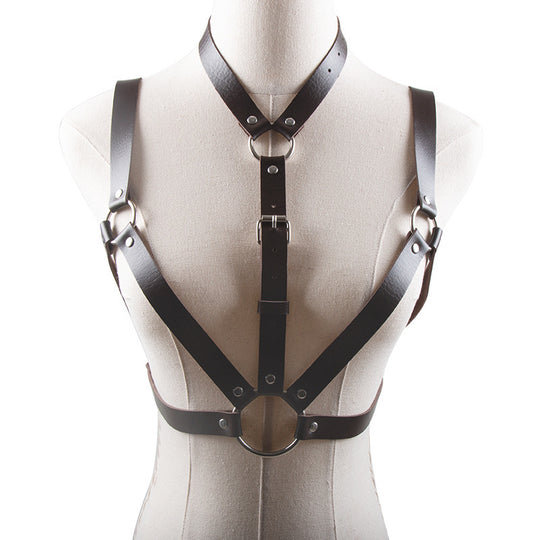 European And American Punk Style PU Bondage Corset - Onouthati