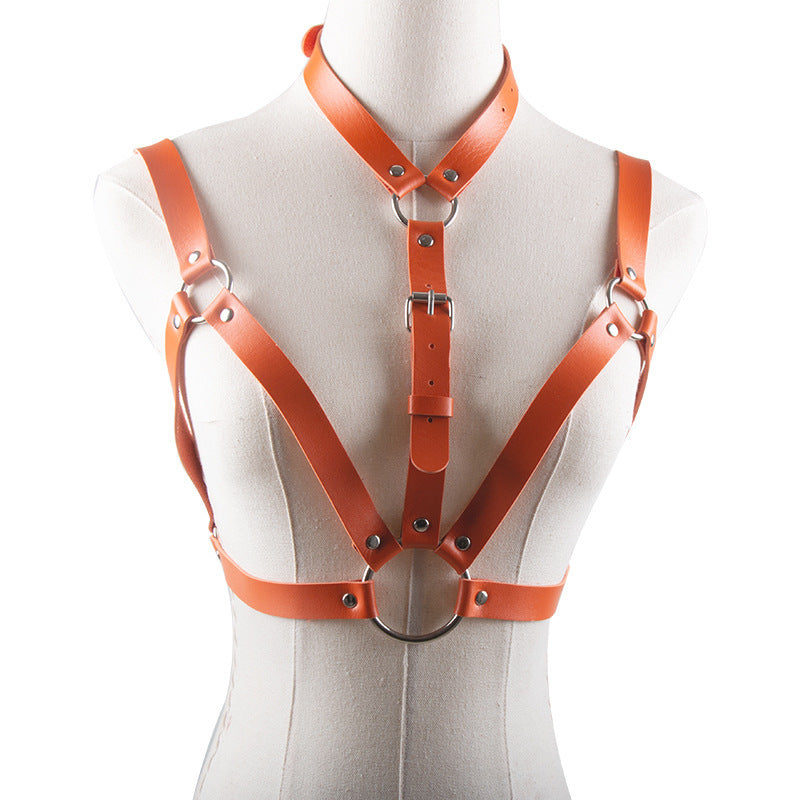 European And American Punk Style PU Bondage Corset - Onouthati