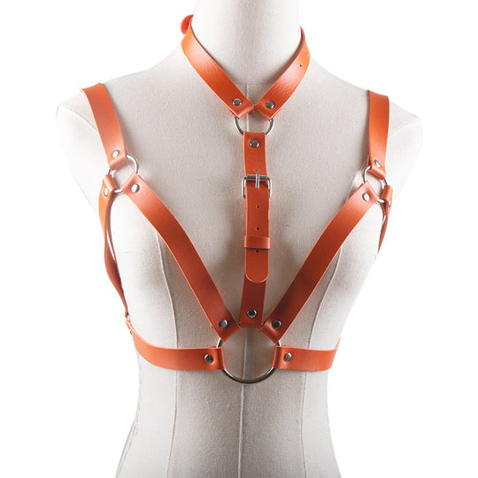 European And American Punk Style PU Bondage Corset - Onouthati