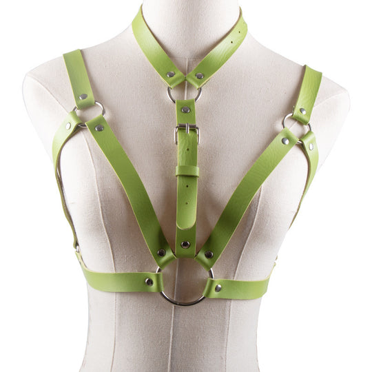 European And American Punk Style PU Bondage Corset - Onouthati