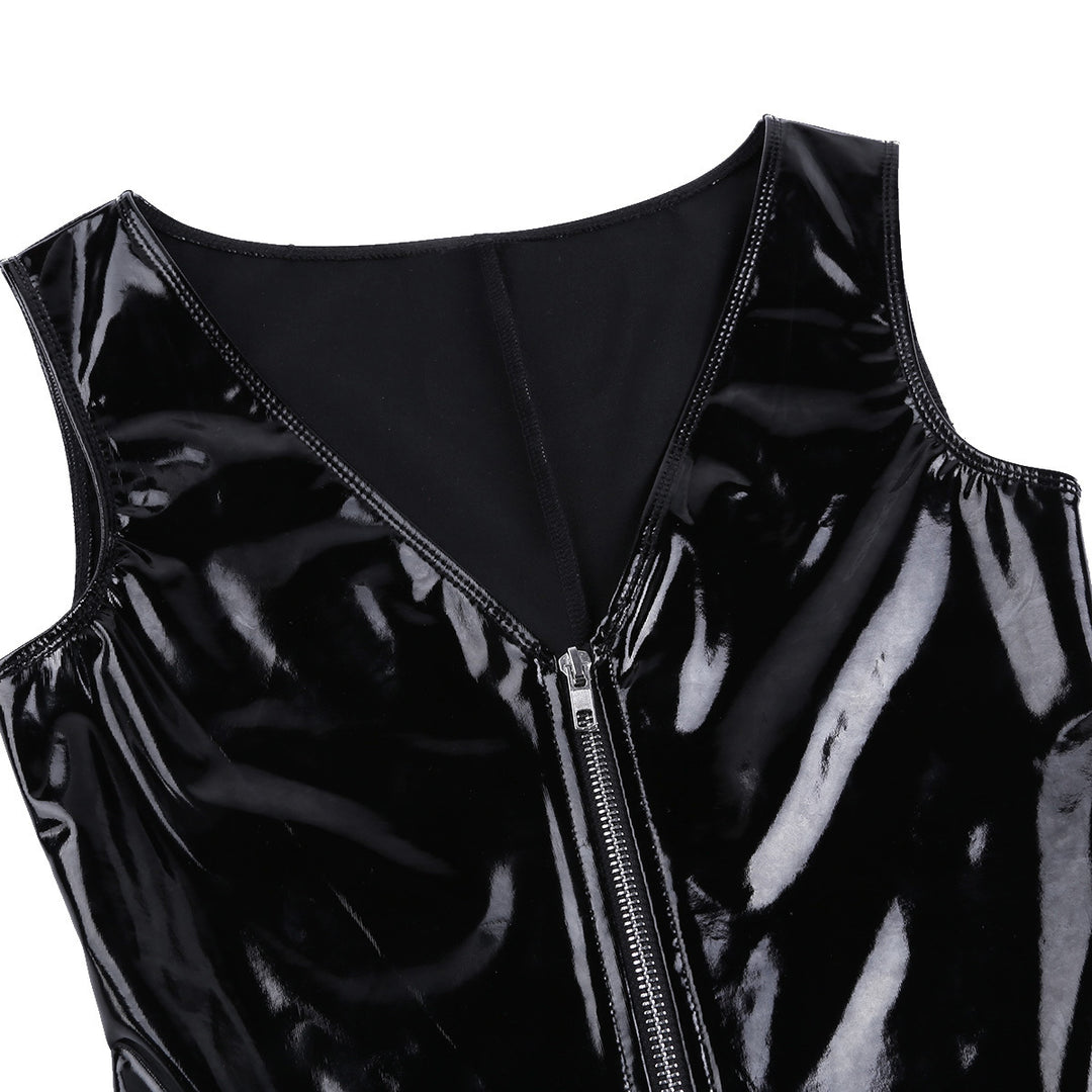 Black Latex Bodysuit Women Body Harness Fetish Clothing - Onouthati
