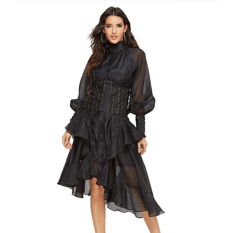 Women Flower Printed Party Dresses - Onouthati