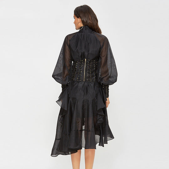 Women Flower Printed Party Dresses - Onouthati