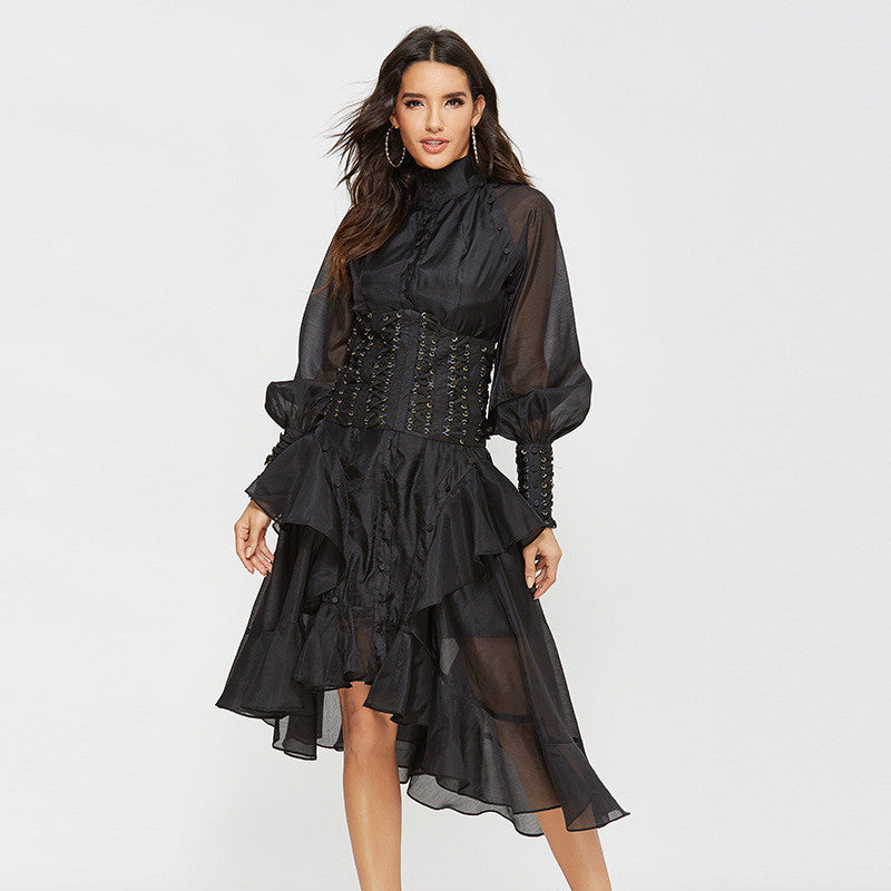 Women Flower Printed Party Dresses - Onouthati