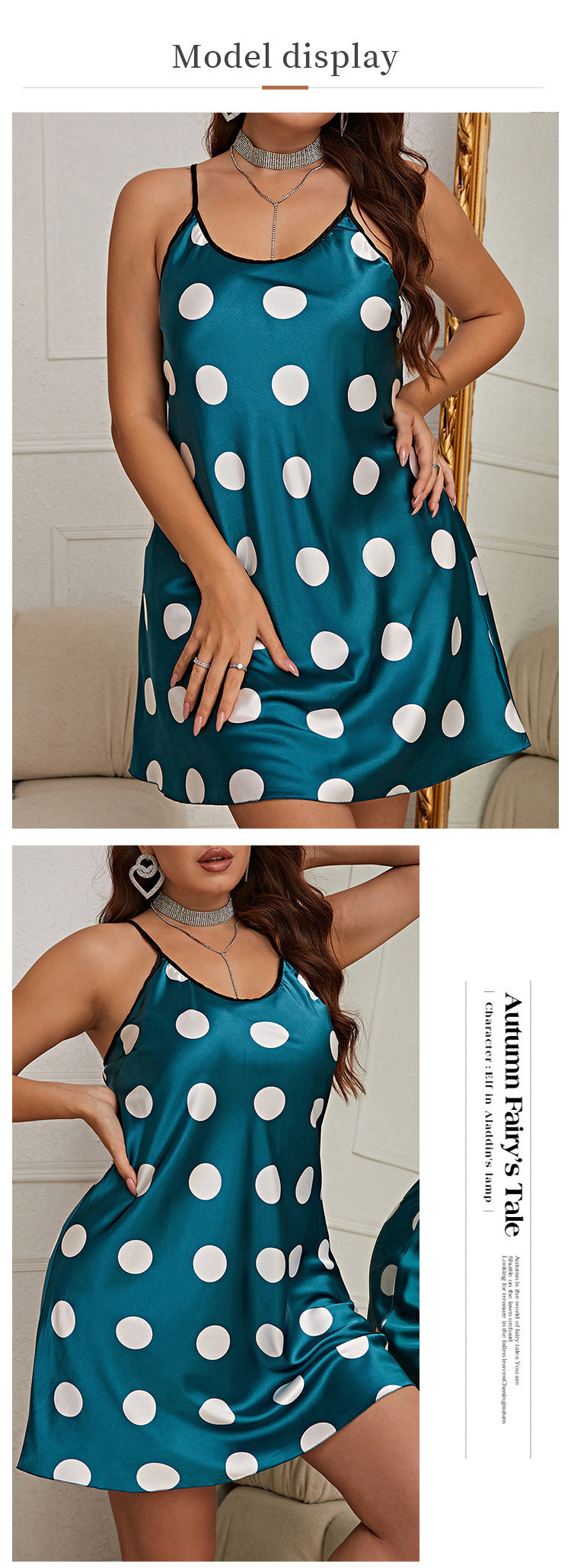 Polka Dot Pajamas Loose Homewear For Women - Onouthati