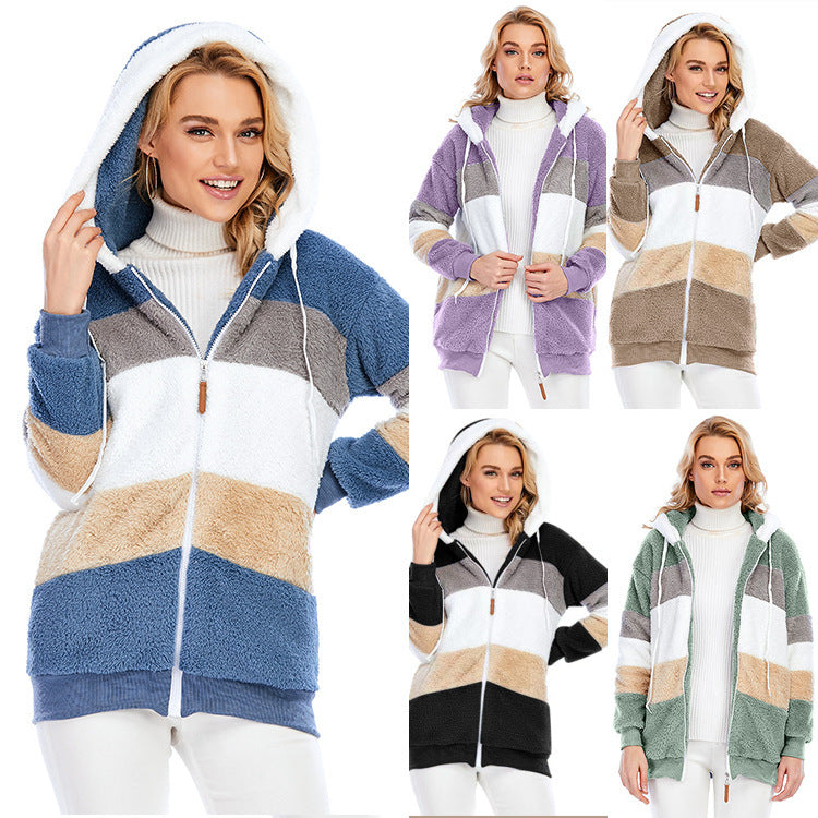 Winter Thick Warm Teddy Coat Woman Lapel Long Sleeve Fluffy Hairy Fake Fur Jackets Female Button Pockets Zipper Overcoat - Onouthati