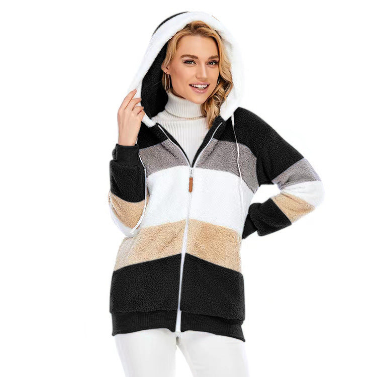 Winter Thick Warm Teddy Coat Woman Lapel Long Sleeve Fluffy Hairy Fake Fur Jackets Female Button Pockets Zipper Overcoat - Onouthati