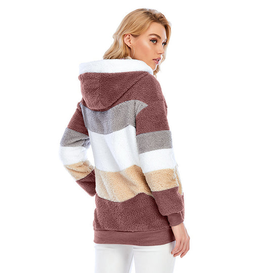 Winter Thick Warm Teddy Coat Woman Lapel Long Sleeve Fluffy Hairy Fake Fur Jackets Female Button Pockets Zipper Overcoat - Onouthati