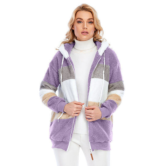 Winter Thick Warm Teddy Coat Woman Lapel Long Sleeve Fluffy Hairy Fake Fur Jackets Female Button Pockets Zipper Overcoat - Onouthati