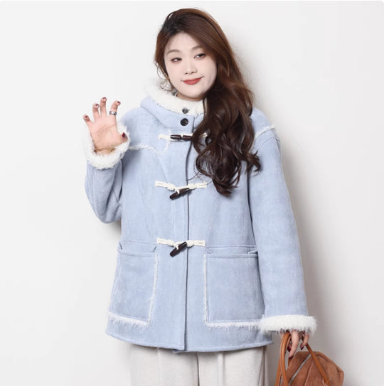 Maillard Short And Long Suede Faux Fur Plush Coat - Onouthati