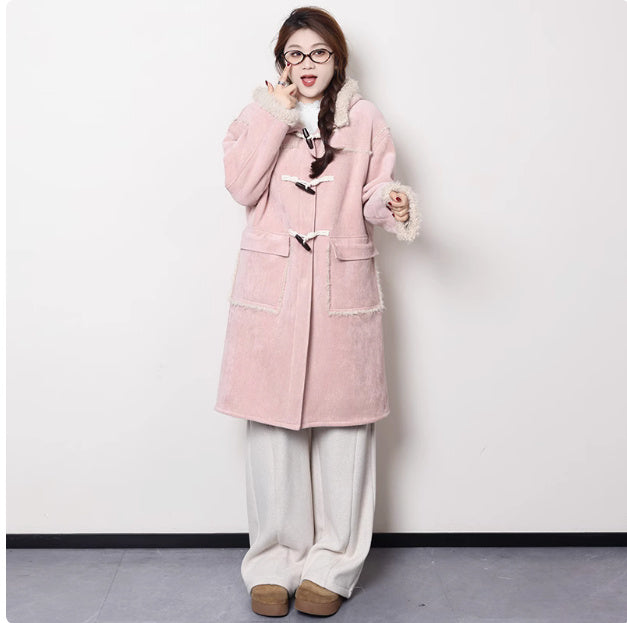 Maillard Short And Long Suede Faux Fur Plush Coat - Onouthati