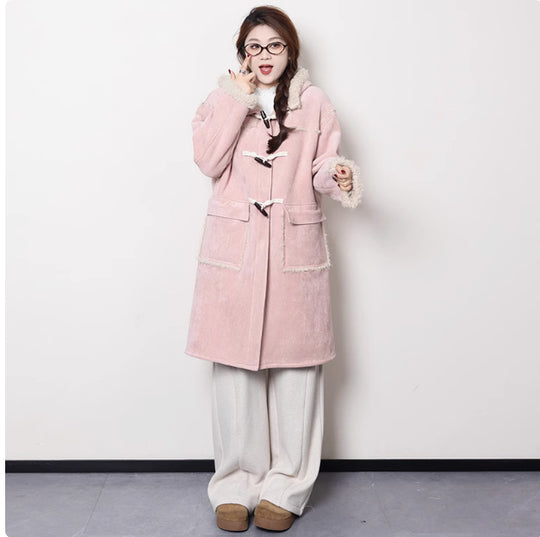 Maillard Short And Long Suede Faux Fur Plush Coat - Onouthati