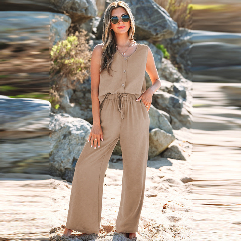 Fashion Suit Female Sleeveless Two-piece Suit - Onouthati