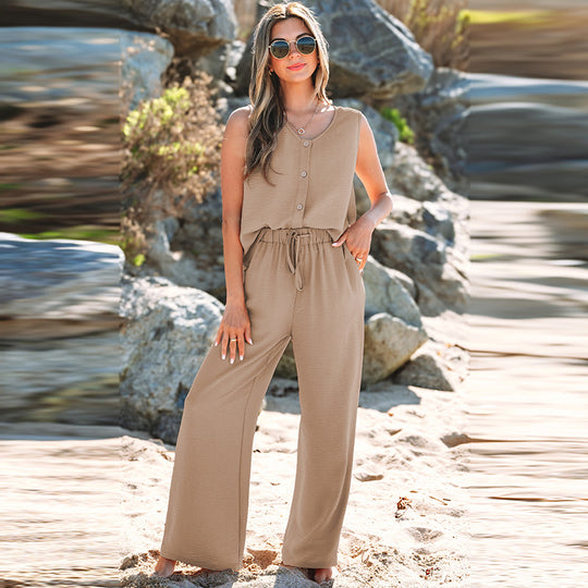 Fashion Suit Female Sleeveless Two-piece Suit - Onouthati