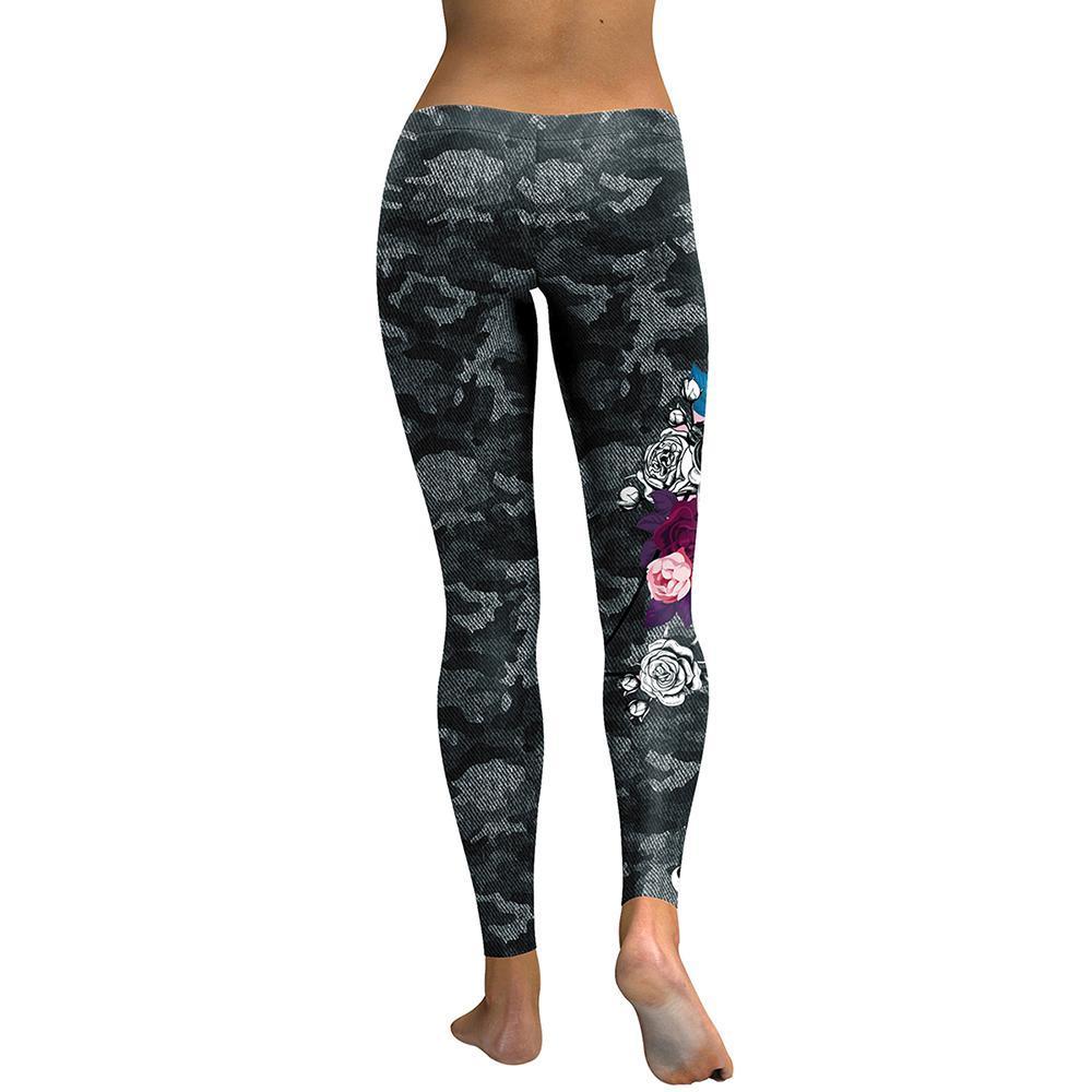 Black Camo Skull Leggings - Onouthati