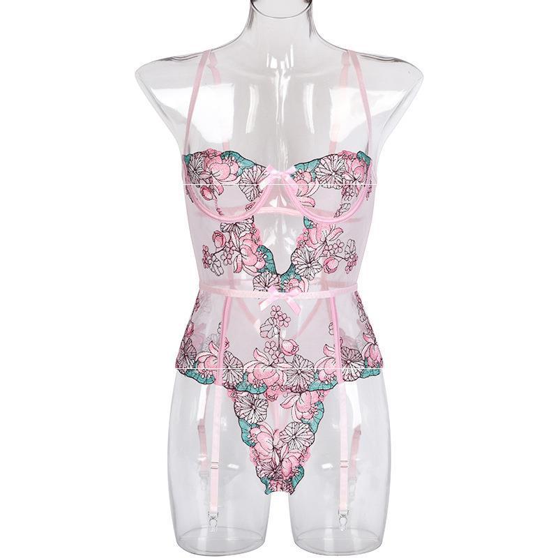Women's Fashion Temperament Lace Mesh Bodysuit - Onouthati