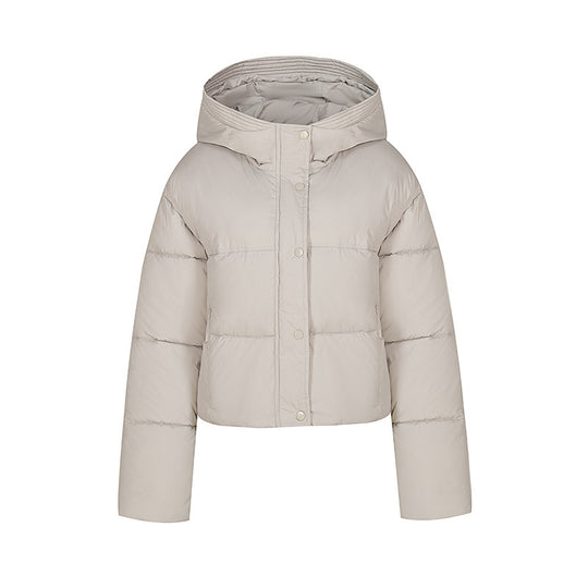 Women's Simple Casual Hooded Short Down Jacket - Onouthati