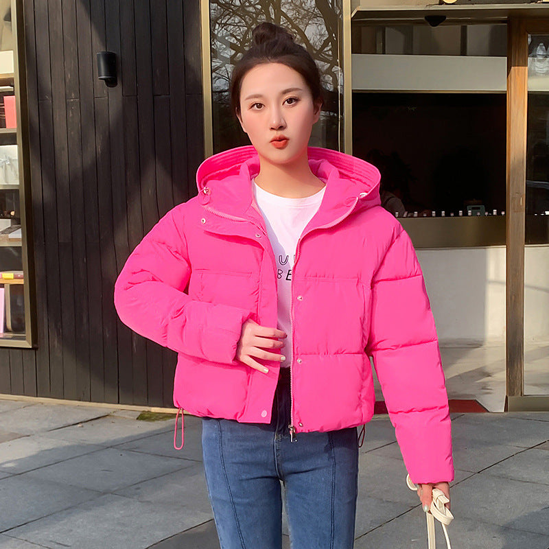 Women's Simple Casual Hooded Short Down Jacket - Onouthati