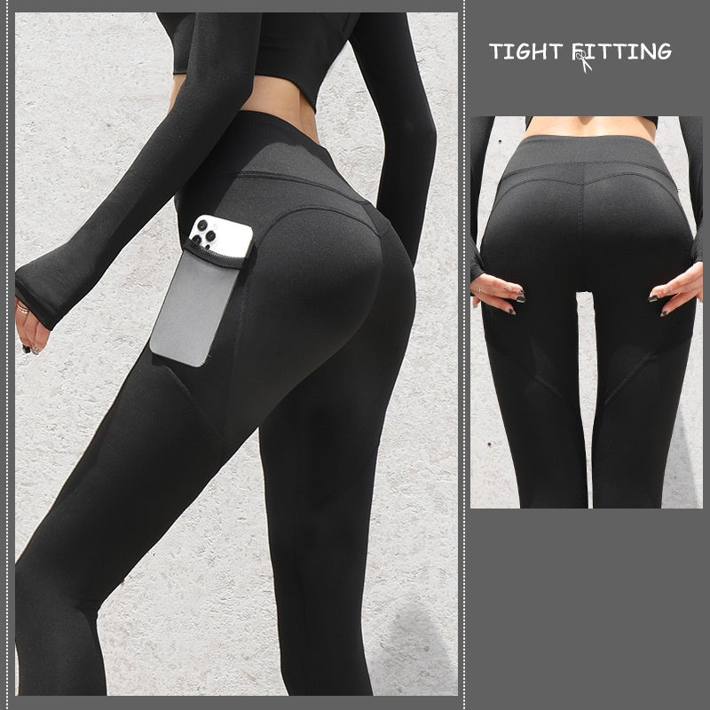 Gym Sport Seamless Leggings With Pockets Push Up High Waist Pants Women Fitness Running Yoga Pants Gym Sport Seamless Leggings - Onouthati